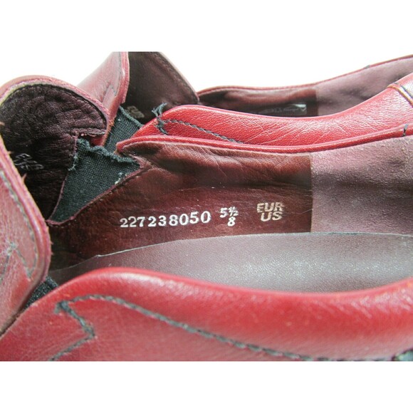 Mephisto Air-Techno Womens Red Leather Comfort Loafers Wedge Heel Size US 8 - Picture 7 of 12